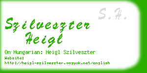 szilveszter heigl business card